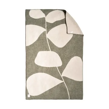 树叶羊毛装饰毯130x180cm - 卡其绿 - Scandi Living