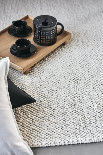 植绒羊毛地毯 本白色 - 170x240cm - Scandi Living
