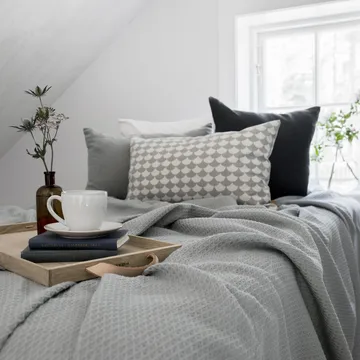 和服款床盖260x260cm - 水泥灰 - Scandi Living