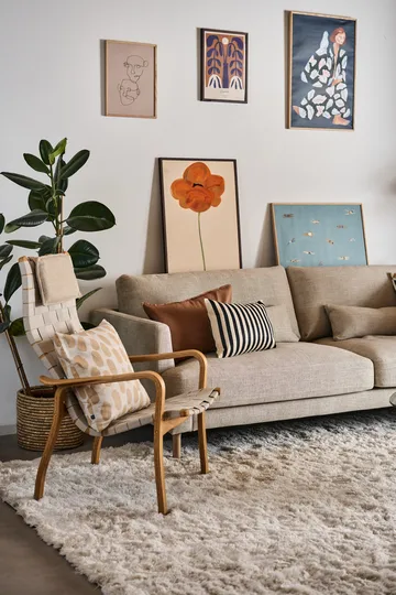 宁静亚麻枕套40x60cm - 杏仁棕色 - Scandi Living