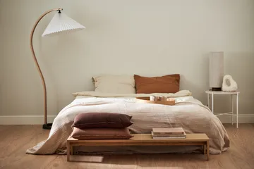 宁静亚麻枕套40x60cm - 巧克力棕色 - Scandi Living