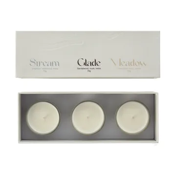 礼盒装手工菜籽油香薰蜡烛70g3支装 - 溪流Stream_林间Glade_草地Meadow - Scandi Living