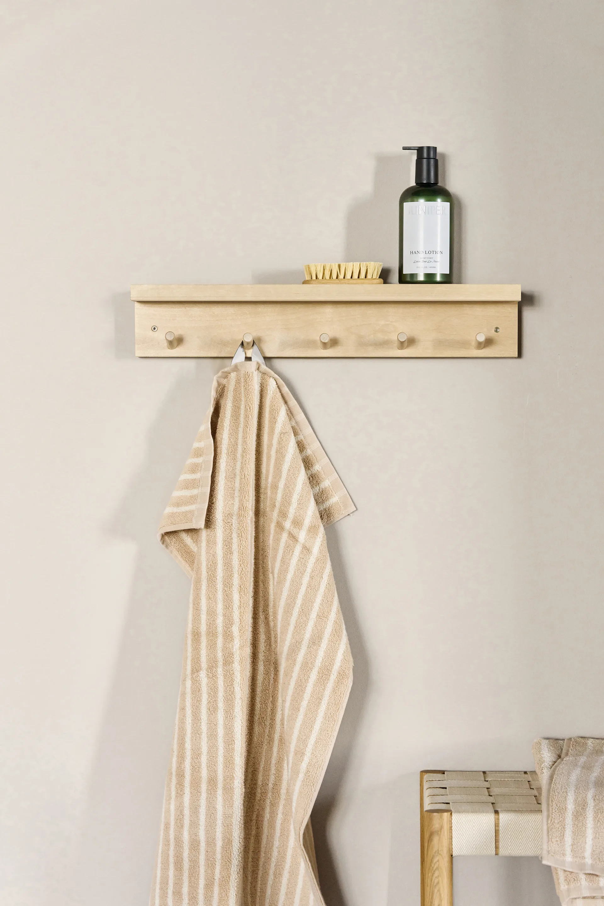 Alley coat rack with 架子, 桦木色 Scandi Living