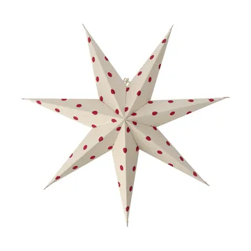 Bare advent star white-red dots - 60cm - Scandi Living