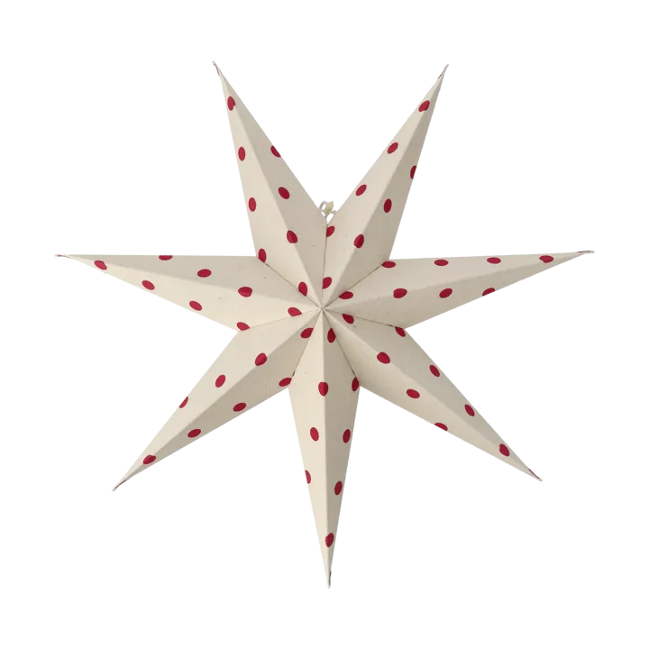 Bare advent star white-red dots - 60cm - Scandi Living