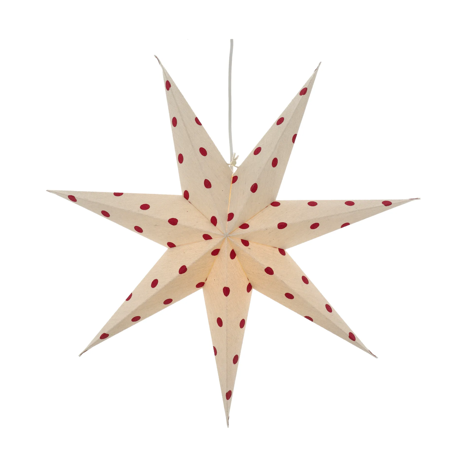 Bare advent star white-red dots, 60cm Scandi Living