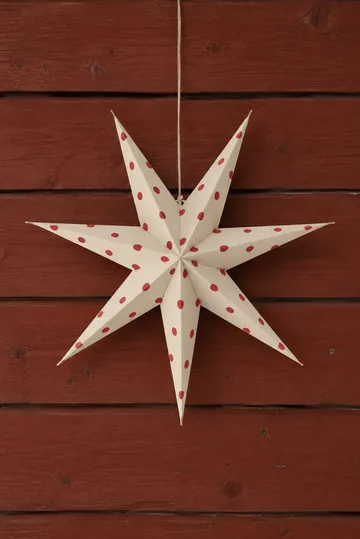 Bare advent star white-red dots - 60cm - Scandi Living