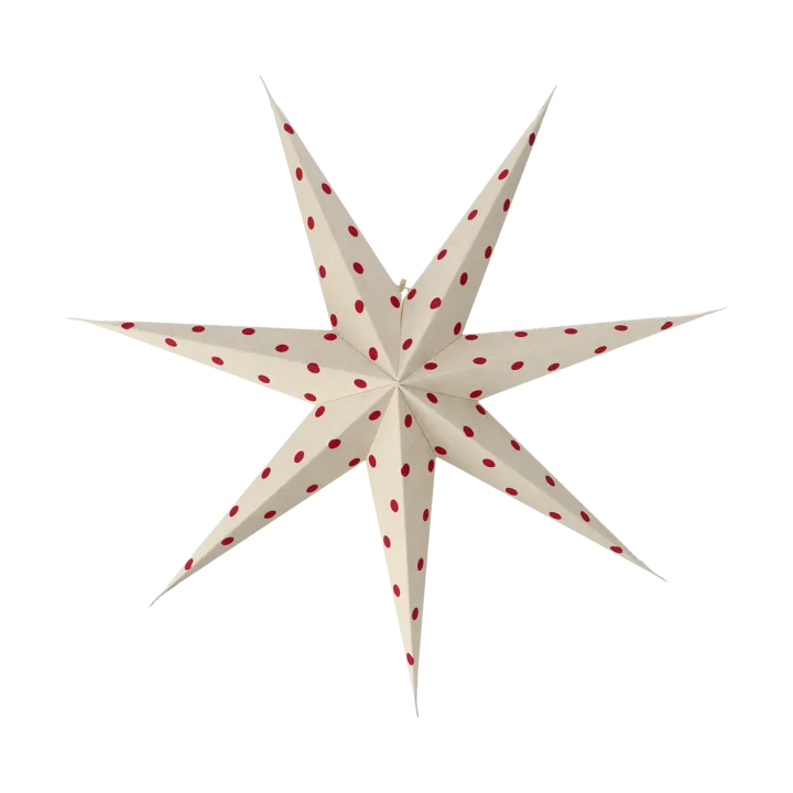Bare advent star white-red dots - 80cm - Scandi Living