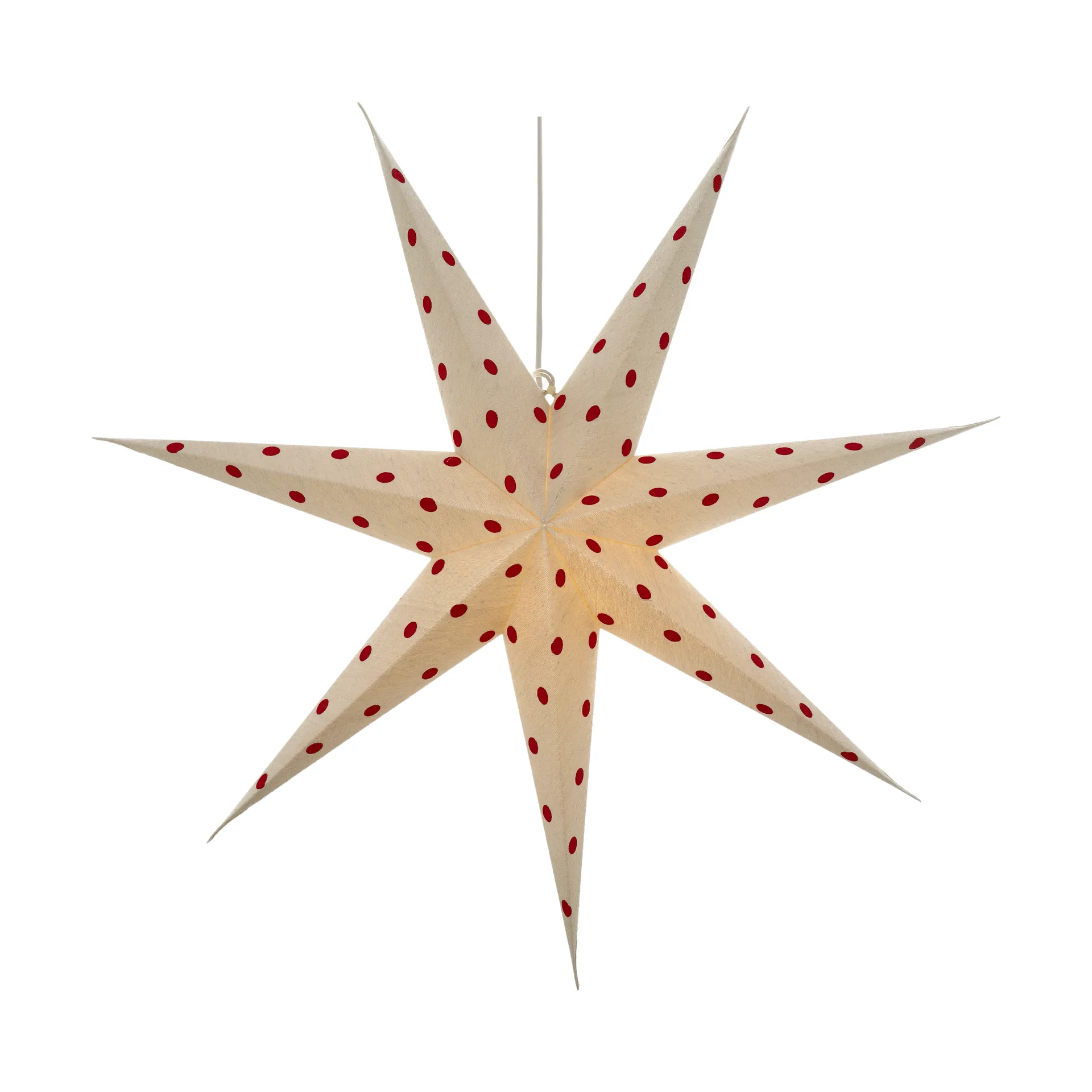 Bare advent star white-red dots, 80cm Scandi Living