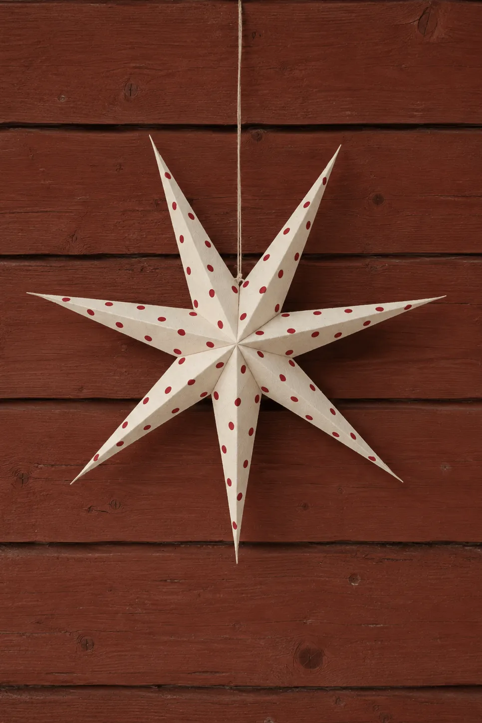 Bare advent star white-red dots, 80cm Scandi Living