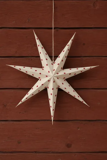 Bare advent star white-red dots - 80cm - Scandi Living