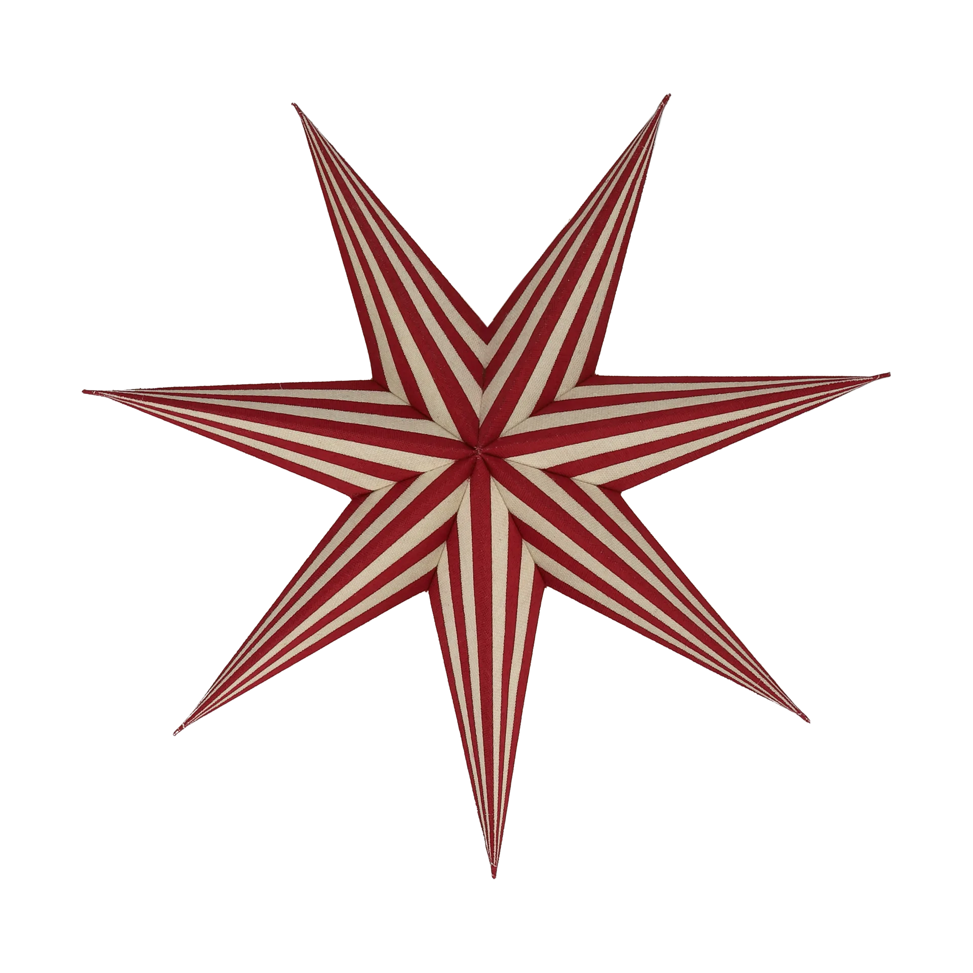 Bare advent star white-red stripes, 45cm Scandi Living