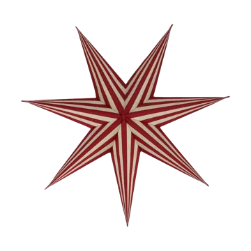 Bare advent star white-red stripes - 45cm - Scandi Living