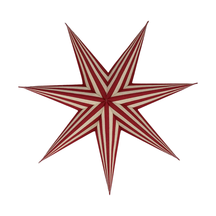 Bare advent star white-red stripes - 45cm - Scandi Living