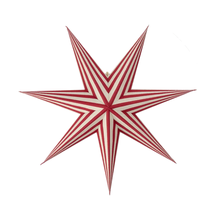 Bare advent star white-red stripes - 60cm - Scandi Living