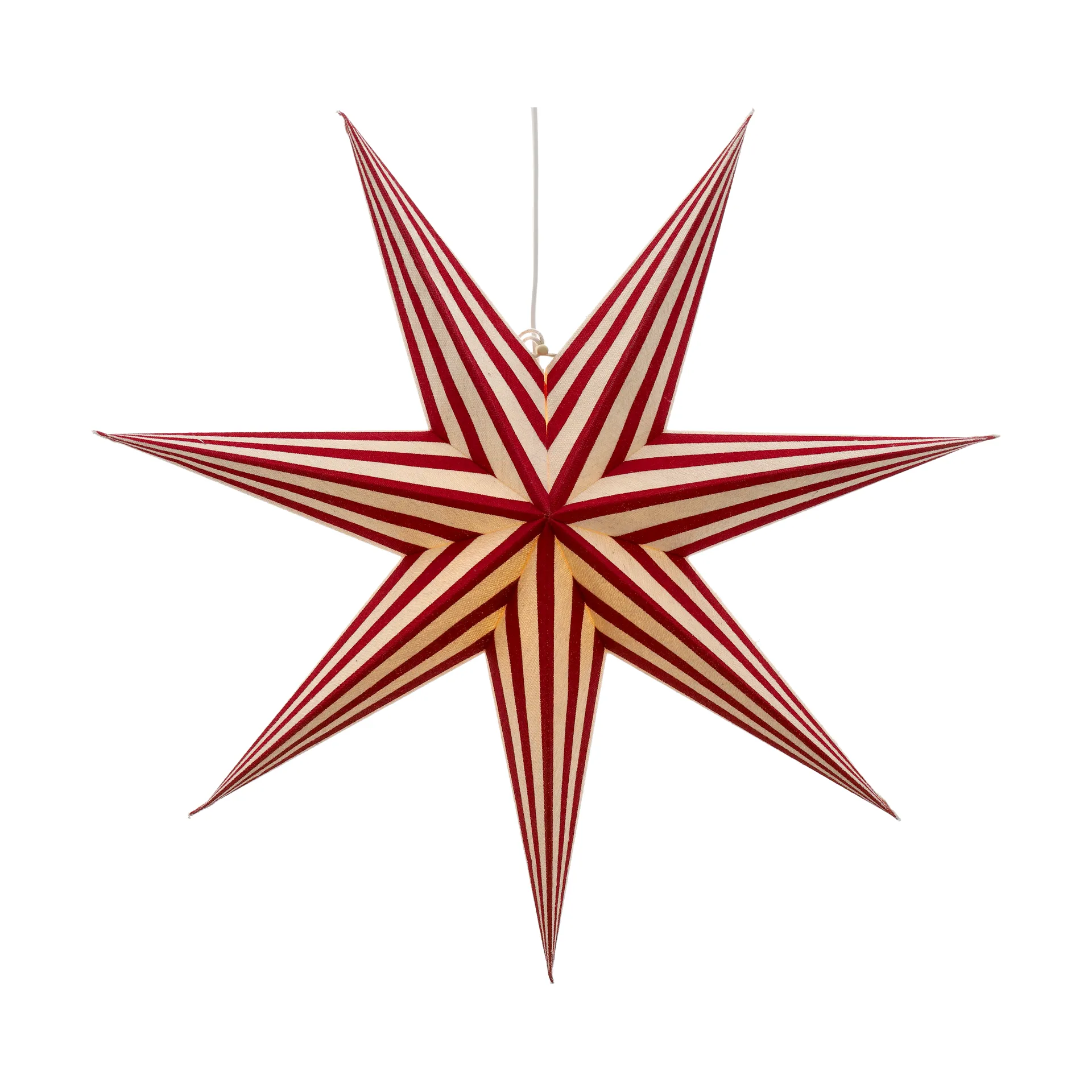 Bare advent star white-red stripes, 60cm Scandi Living