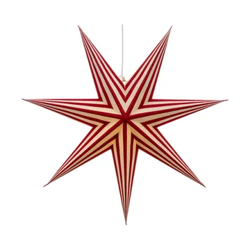 Bare advent star white-red stripes - 60cm - Scandi Living
