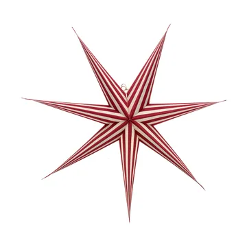 Bare advent star white-red stripes - 80cm - Scandi Living