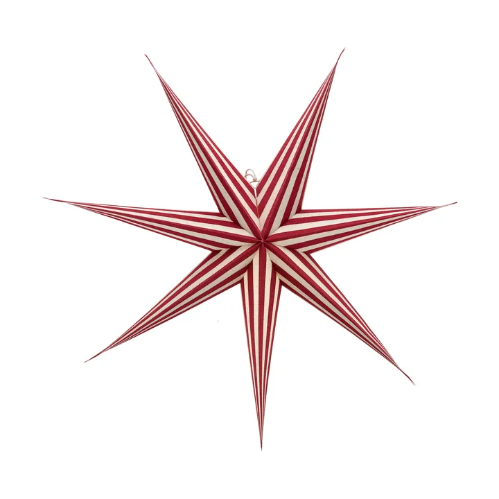 Bare advent star white-red stripes - 80cm - Scandi Living