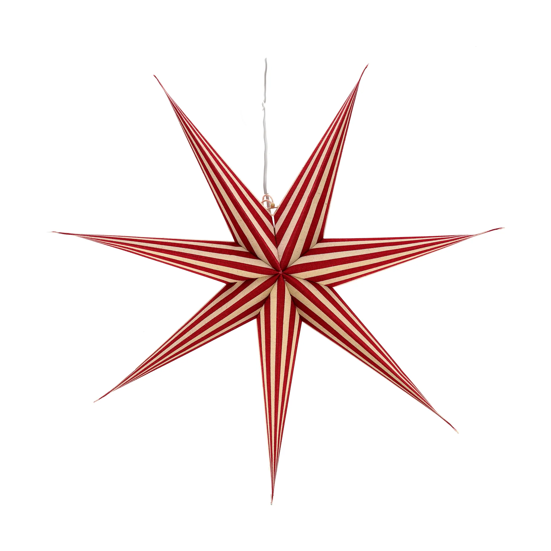 Bare advent star white-red stripes, 80cm Scandi Living