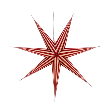 Bare advent star white-red stripes - 80cm - Scandi Living