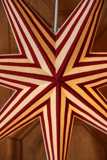 Bare advent star white-red stripes - 80cm - Scandi Living