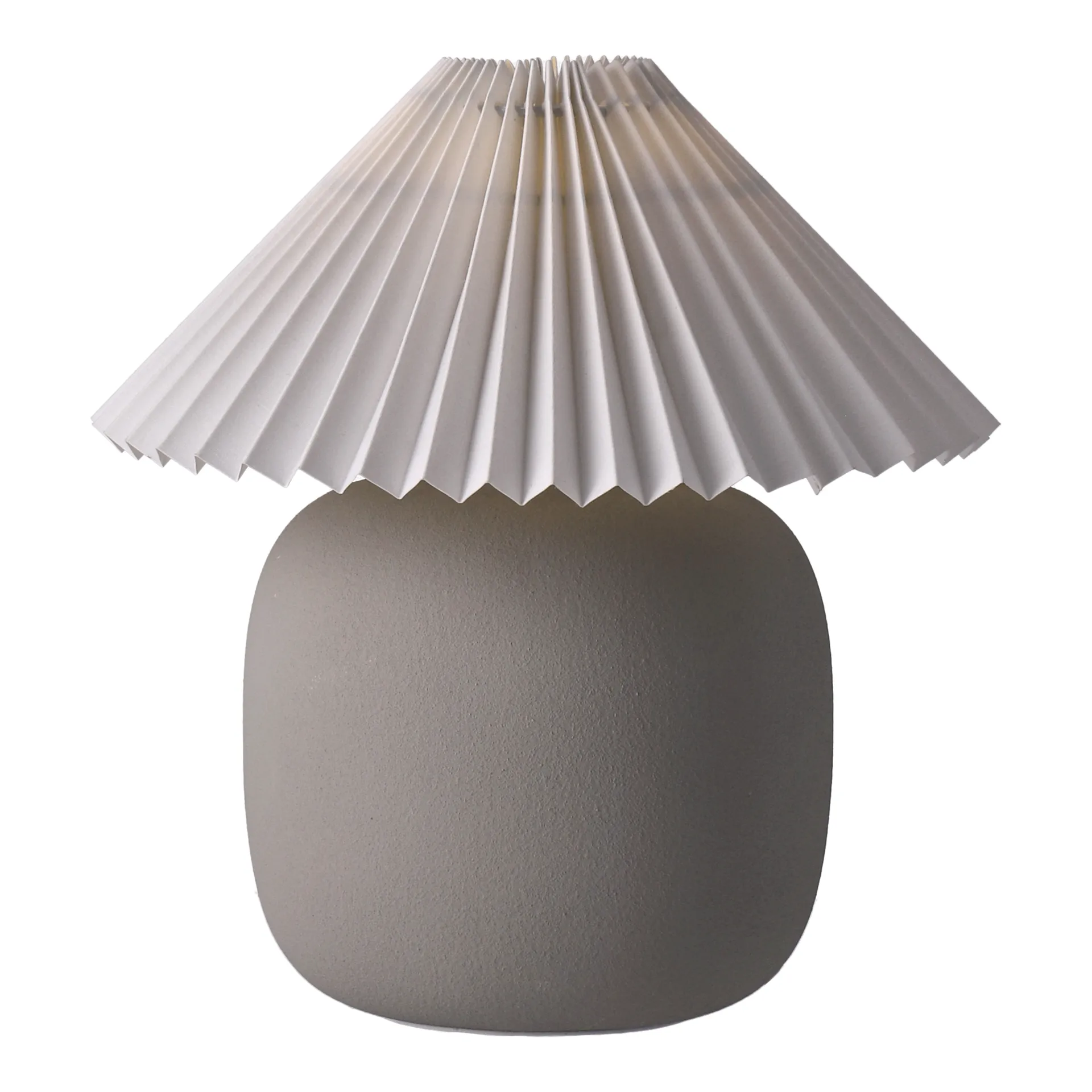 Boulder 台灯 29 cm grey-pleated white,  Scandi Living