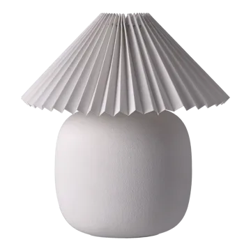 Boulder 台灯 29 cm white-pleated white - Scandi Living