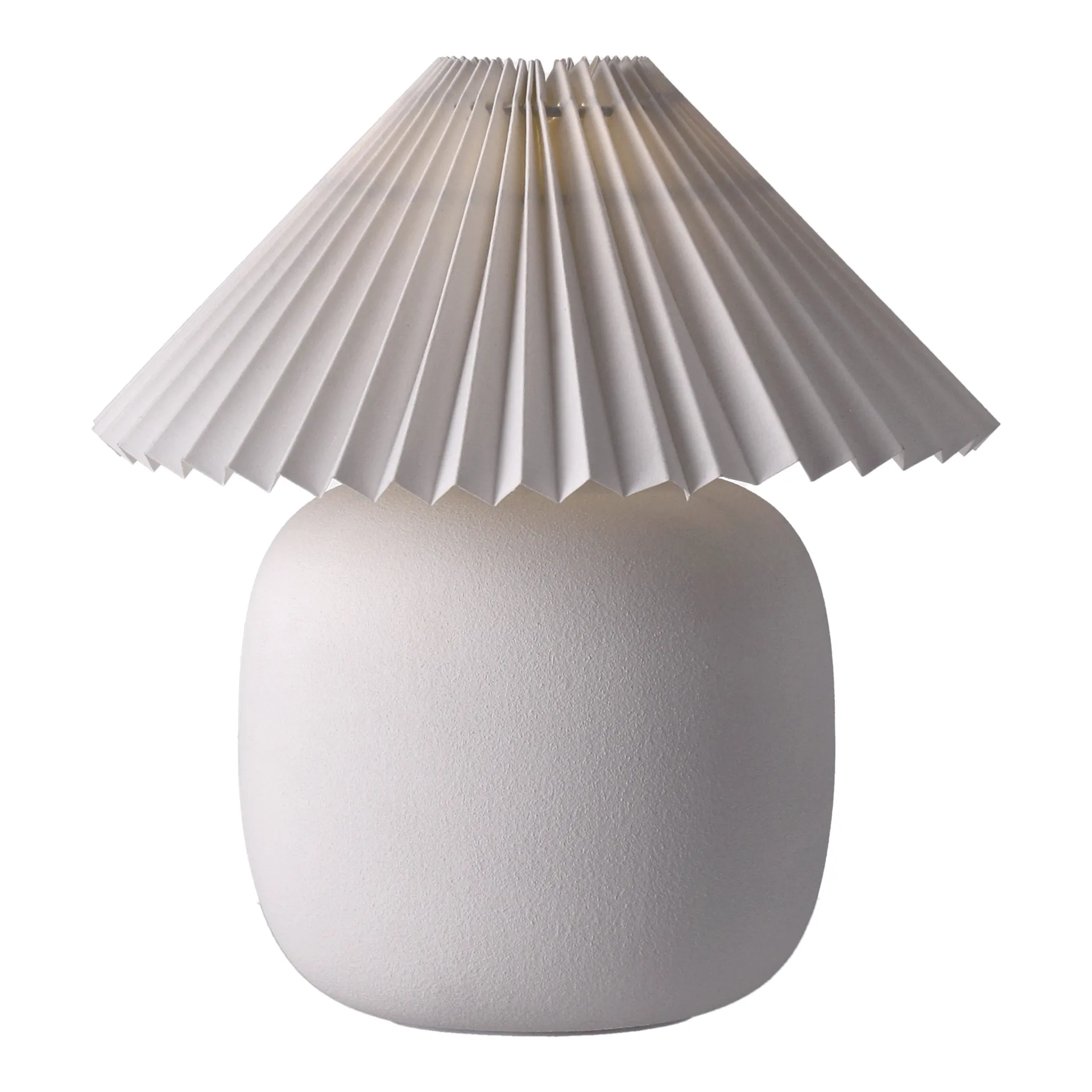 Boulder 台灯 29 cm white-pleated white,  Scandi Living