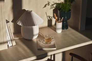 Boulder 台灯 29 cm white-pleated white - Scandi Living