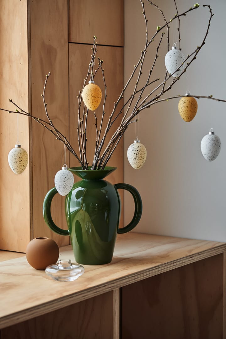 Brooding 玻璃 装饰彩蛋 8 cm 六件套装, 白色 Scandi Living