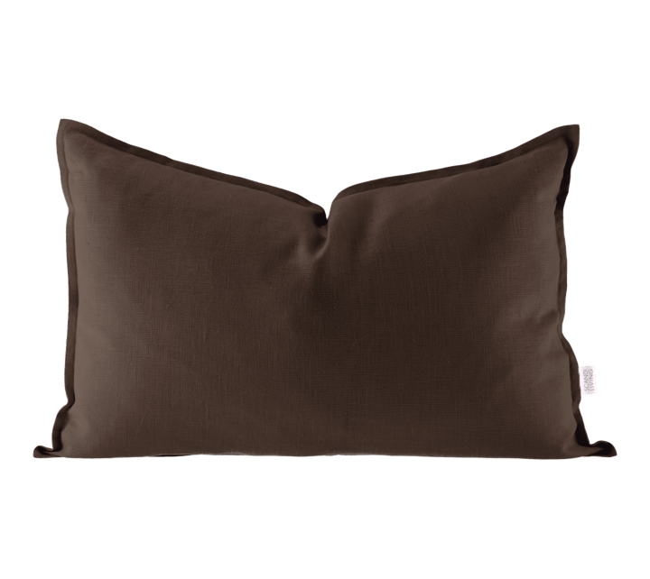 Calm 枕头套 linen 40x60 cm - Chocolate 棕色 - Scandi Living