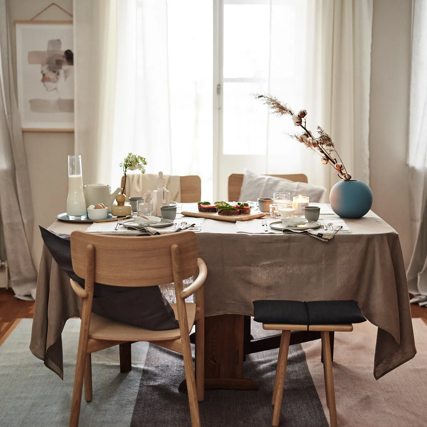 Clean 桌布145x250cm, 沙色 Scandi Living
