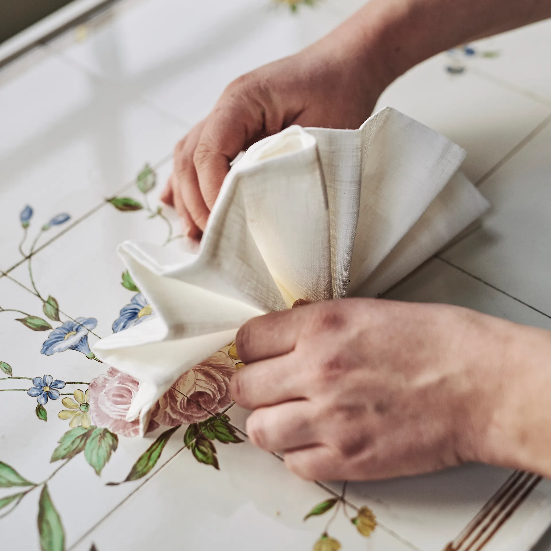 Clean 餐巾布 45 x 45 cm 四件套装, 白色 Scandi Living