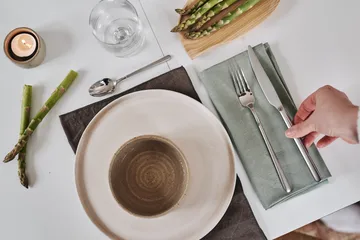 Clean 餐巾布 45 x 45 cm 四件套装 - 浅灰绿 - Scandi Living