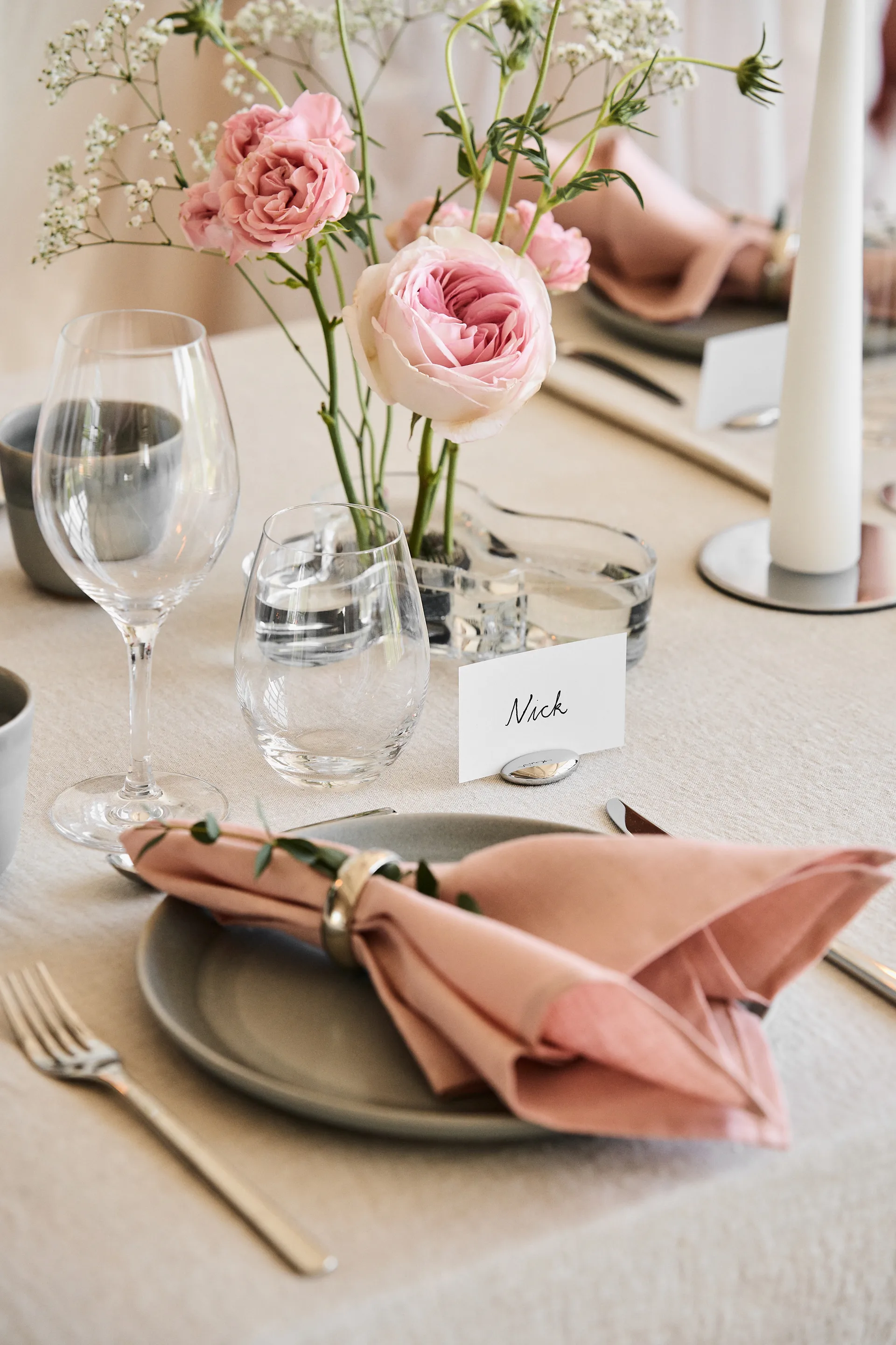 Clean 餐巾布 45 x 45 cm 四件套装, 脏粉色 Scandi Living