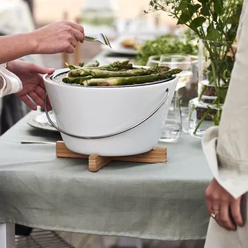 Clean linen table cloth 145x350 cm - 灰绿色 - Scandi Living