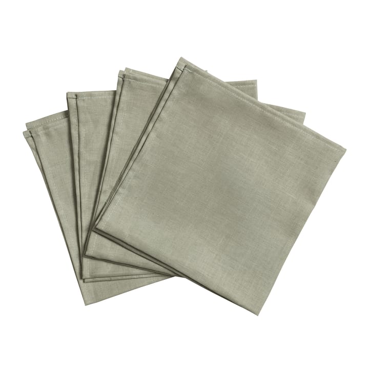 Clean serviettes 45 x 45 cm 四件套装 - dusty 绿色 - Scandi Living