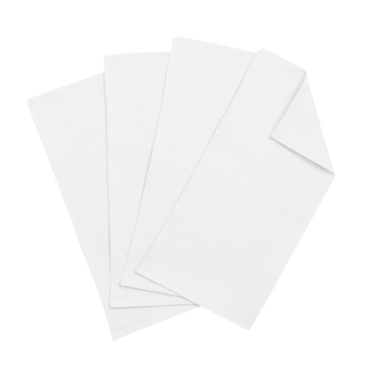 Clean serviettes 45 x 45 cm 四件套装 - 白色 - Scandi Living