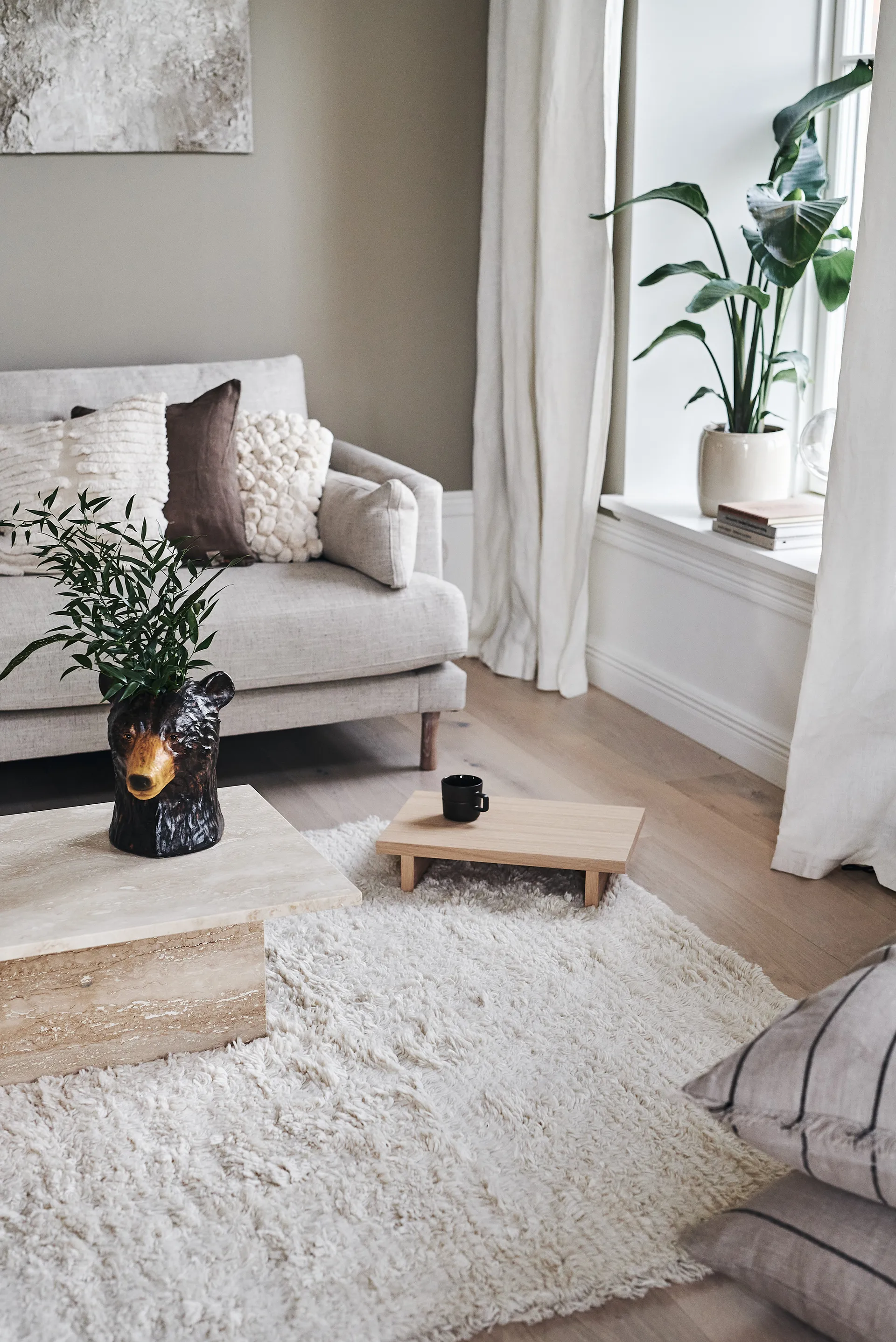 Cozy 羊毛地毯 natural white, 170x240 cm Scandi Living