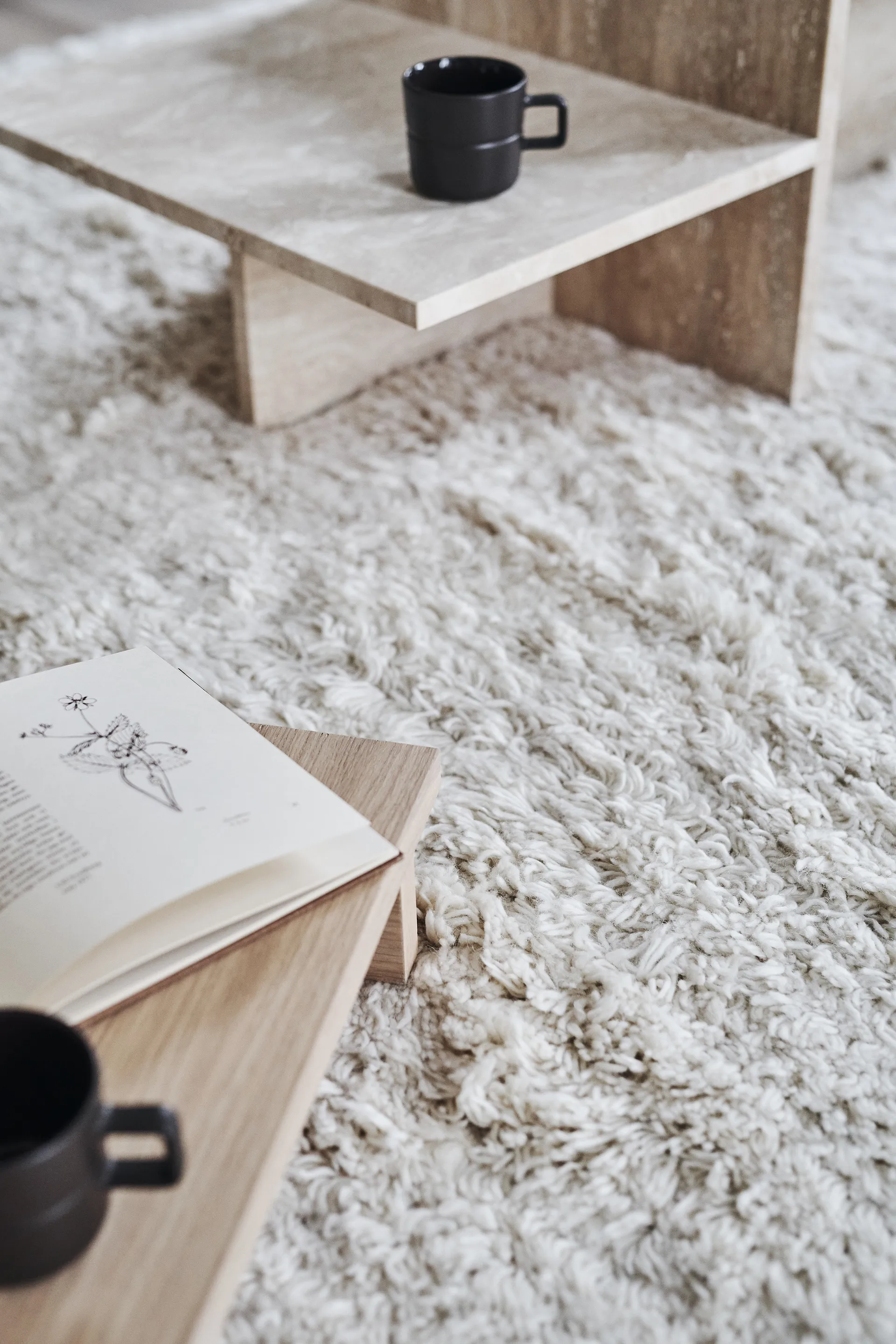 Cozy 羊毛地毯 natural white, 170x240cm Scandi Living