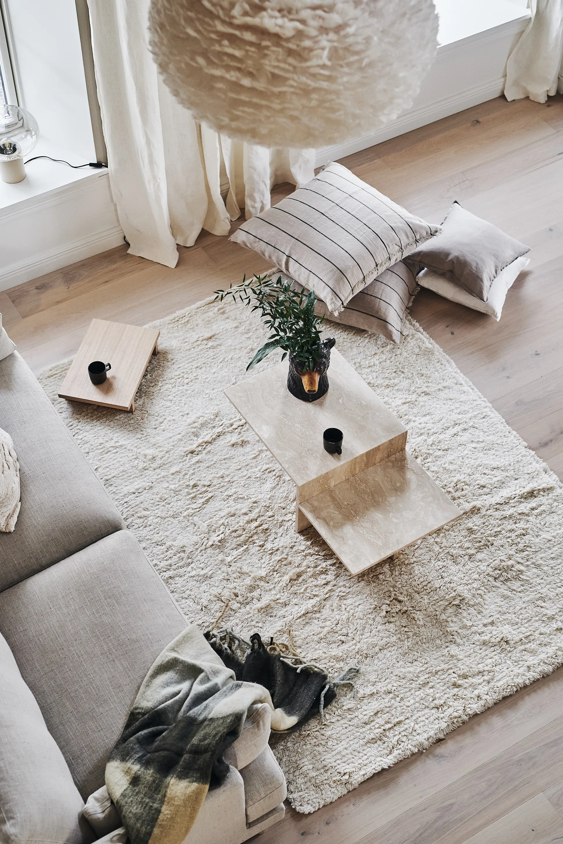 Cozy 羊毛地毯 natural white, 170x240cm Scandi Living