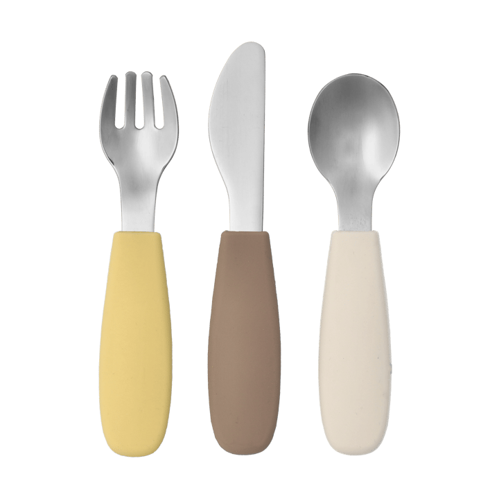 Dine 刀叉勺 套装 silicone 3件 - 灰褐色 - Scandi Living