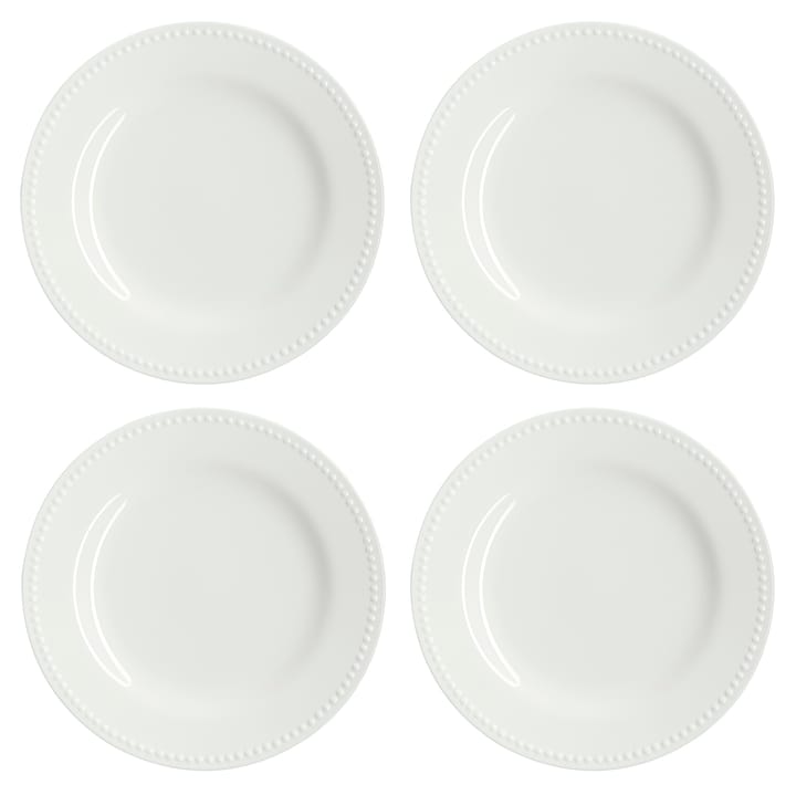 Dots 浮雕圆点 系列餐具 小号平盘_22cm_四件套装  - 白色 - Scandi Living