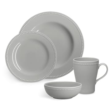 Dots 浮雕圆点 系列餐具 小号平盘_22cm_四件套装  - 灰色 - Scandi Living