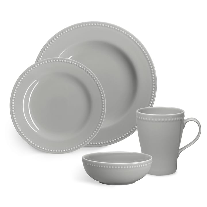 Dots 浮雕圆点 系列餐具 小号平盘_22cm_四件套装 , 灰色 Scandi Living