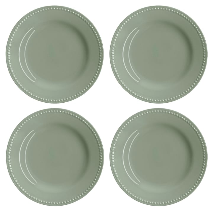 Dots 浮雕圆点 系列餐具 小号平盘_22cm_四件套装  - 绿色 - Scandi Living