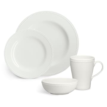 Dots 浮雕圆点 系列餐具 大号平盘_28cm_四件套装  - 白色 - Scandi Living