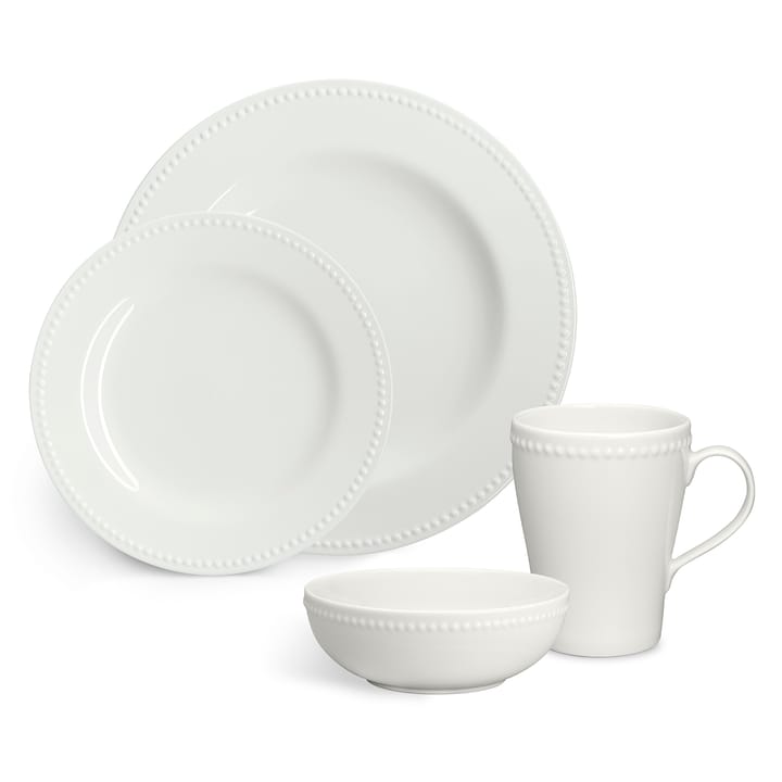Dots 浮雕圆点 系列餐具 大号平盘_28cm_四件套装 , 白色 Scandi Living