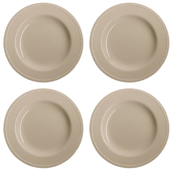 Dots 浮雕圆点 系列餐具 大号平盘_28cm_四件套装  - 米色 - Scandi Living